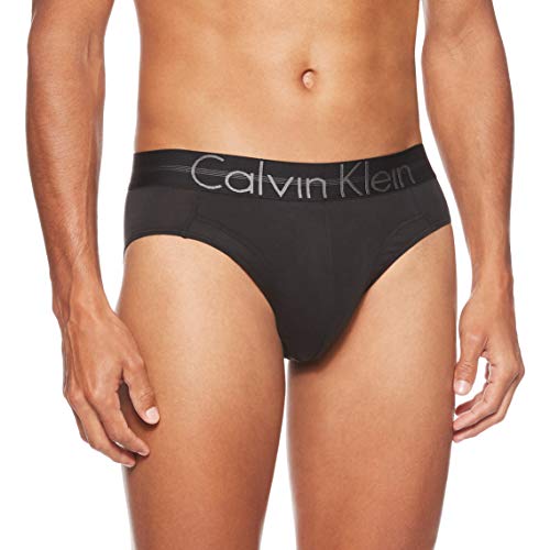 Calvin Klein Hip Boxer Briefs, Black (Black 001), Medium Uomo