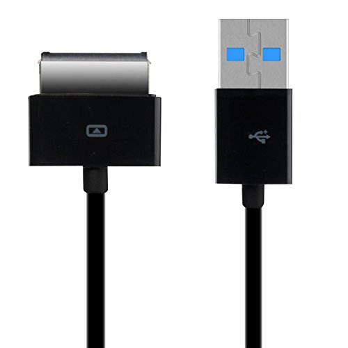 kwmobile Cavetto di ricarica compatibile con Asus EEE Pad Transformer TF101 / TF300 / TF201 / TF700 - Cavo USB carica - nero