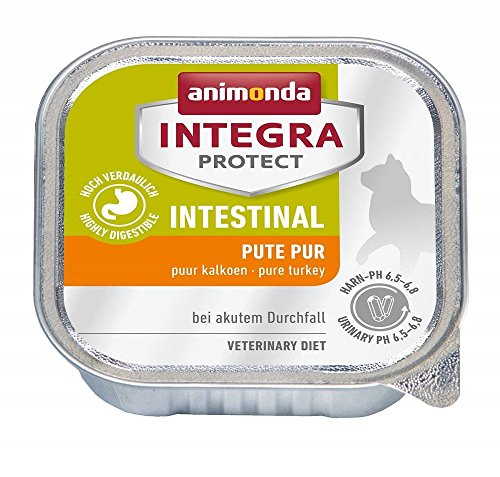 Animonda Integra Protect Intestinal del gatto bagnato Fodera con pute | Dieta Gatto Fodera | bagnato Fodera bei diarrea o vomito (16 X 100 G)