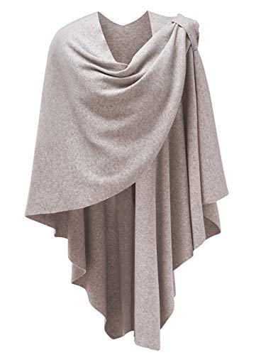 Donna Poncho involucro dello scialle finemente drappeggiato lavorato a maglia del cardigan del capo anteriore trasversale sciarpa per tempo freddo/Aria condizionata Places