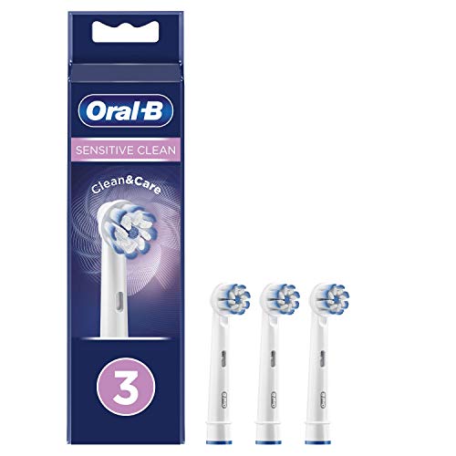 Oral-B Sensitive Clean Testine di Ricambio per Spazzolino Elettrico, Confezione da 3 Pezzi