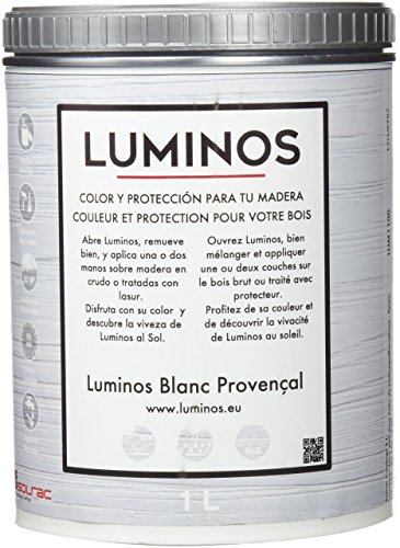 Luminos LUM1100 Lasur Protezione Legno, Bianco Provenza