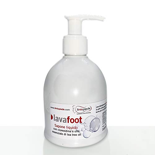 Sapone liquido Igienizzante Mani e Piedi Lavafoot con clorexidina, efficace contro germi e batteri (250ml)