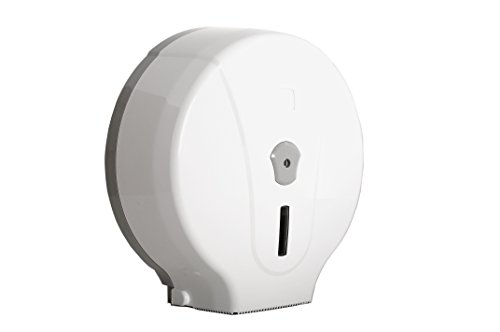 SemyTop ST-5030 - Dispenser di carta igienica per rotoli Jumbo, 330 x 310 x 125 mm, colore: Bianco/Grigio