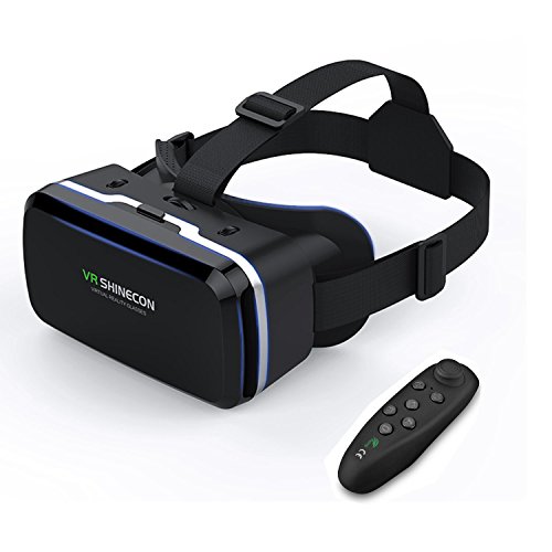 Occhiali VR With Telecomando Compatibile con tutti gli Smartphone come Galaxy, Android, Huawei, da 4,7 a 6,0 Pollici