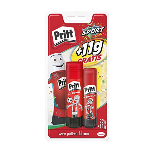 Pritt – Colla stick, 2 pezzi, 22 g + 11 g
