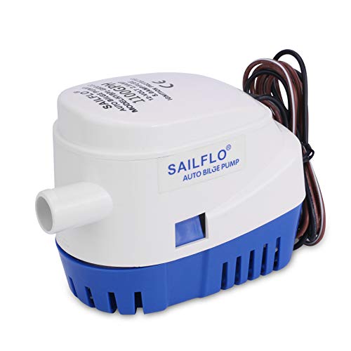 SAILFLO Pompe di sentina Automatica immergibile Tutto in Uno, Adatta per Barche, Auto, Yacht e Camper 600 GPH