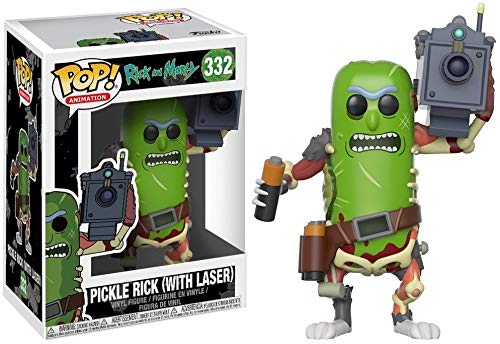 Funko- Pop Vinile Rick & Morty Pickle Rick w/Laser Action Figure, 9 cm, 27862