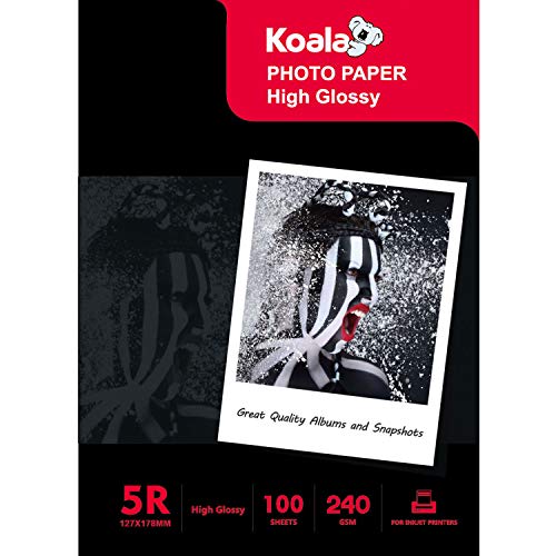 KOALA Heavywight Carta Fotografica per Canon HP Epson stampante a getto d' inchiostro, 18x13 cm, 100 fogli, 240 g/m²