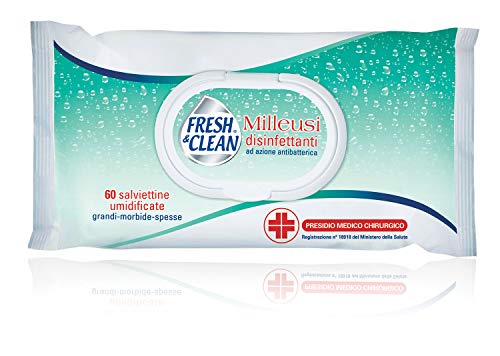 Fresh & Clean Milleusi Disinfettanti 60 Salviettine Umidificate