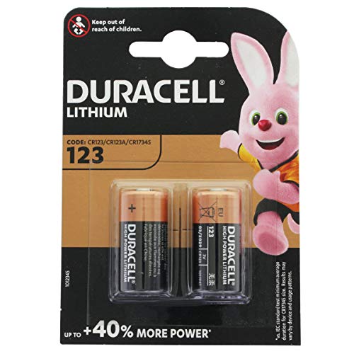 Duracell CR123 Batteria al Litio per foto ultra, confezione da 2 pile