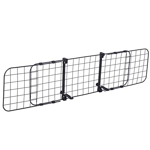 Pawhut Barriera Divisore di Protezione Macchina per Cani Regolabile 91-145x30cm