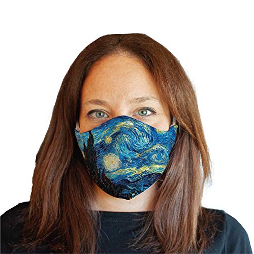 My Custom Style mascherina sartoriali #arte -notte stellata Van Gogh-# doppio tessuto
