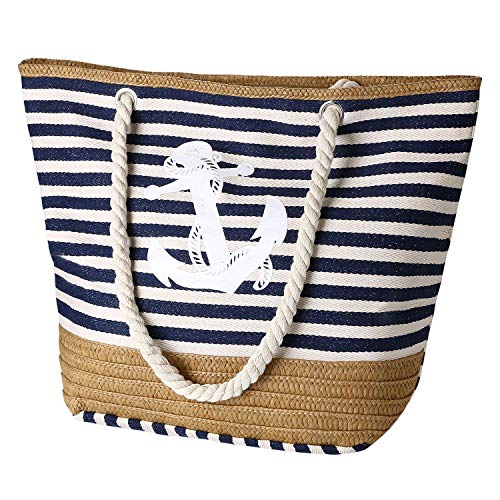 flintronic Borsa da Spiaggia in Tela, Borse a Spalla da Donna, Borse Tracolla Borse, Zaino Casual Borsa Tracolla Donna per Shopping, Viaggio, Appuntamento- Blu