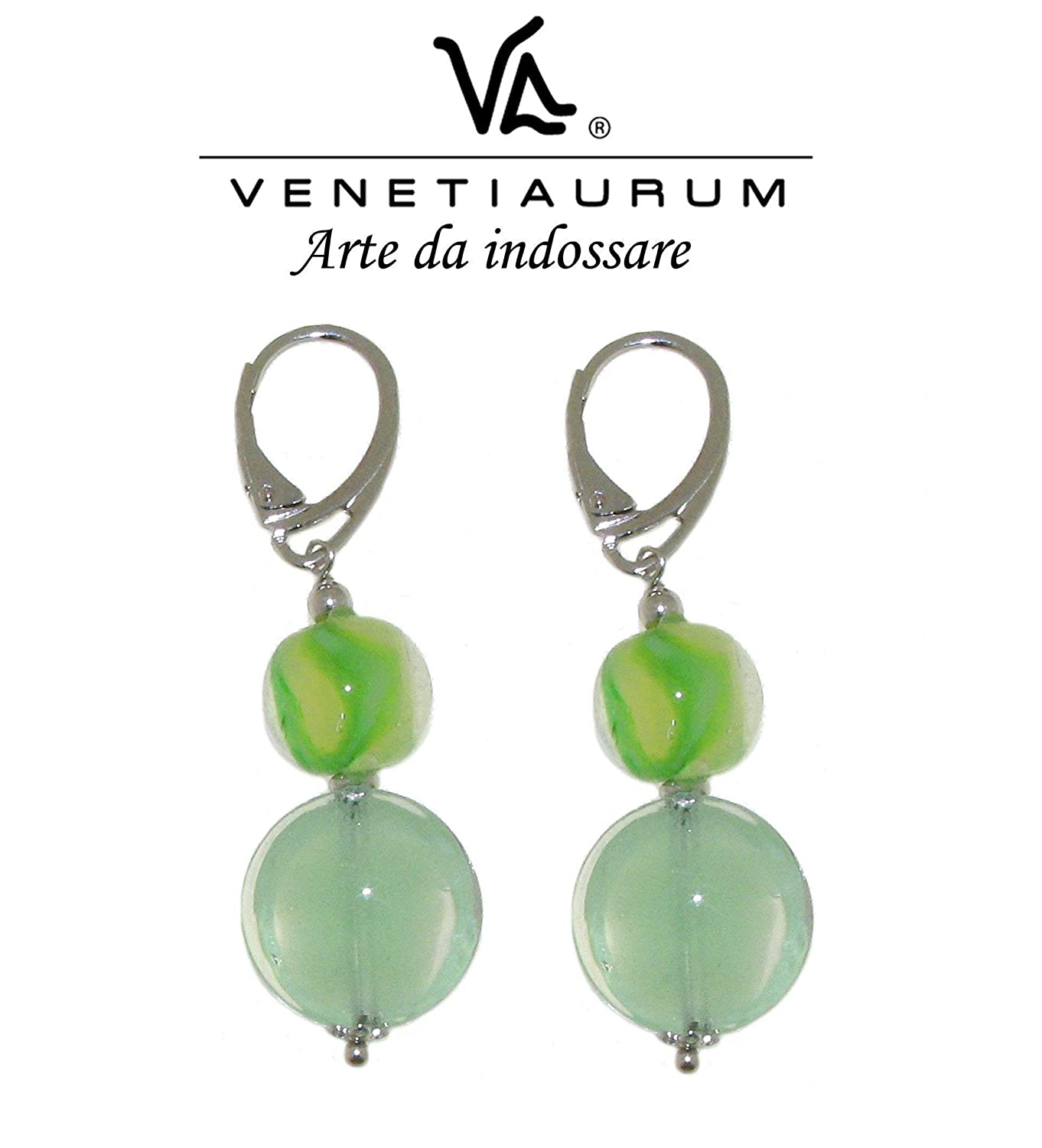 Venetiaurum - Orecchini donna in vetro di Murano e Argento 925 Made in Italy