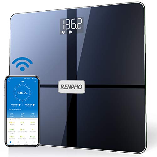 Bilancia pesapersone Wi-Fi RENPHO, bilancia per grasso corporeo connessa Bluetooth, 13 misurazioni Analisi della composizione corporea e monitor della salute