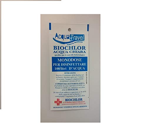 5 Bustina Biochlor Monodose Disinfettante Acque Chiare Camper Barca