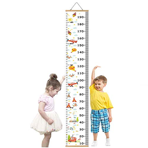Grafico altezza bambini, Metro bambini parete Righello Decorazione murale per altezza record Camera bambini Nursery ragazzi e ragazze, 20 x 200 cm
