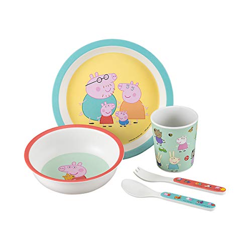 Petit Jour Paris PI701K - Set di stoviglie Peppa Pig per mangiare come gli adulti