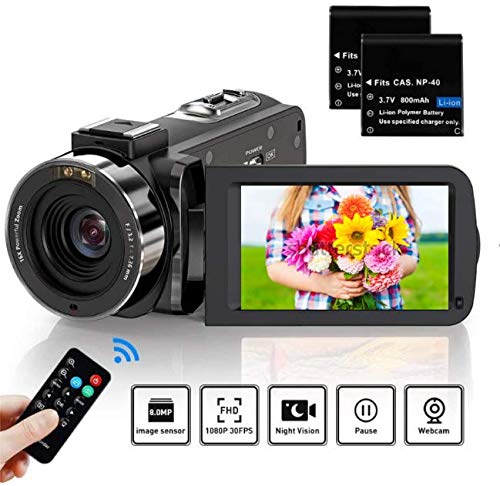 ZORNIK Videocamera,Vlogging Camera YouTube Vlogging Camera con Telecomando (3051LRM-02)
