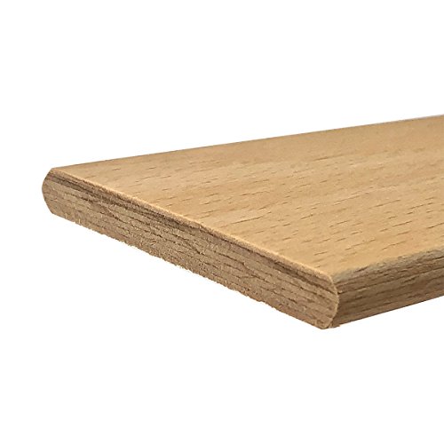 10 Listelli Curvati in Legno di Faggio - Ricambio per Doga – 6,7 X 79 X 0,8 Cm