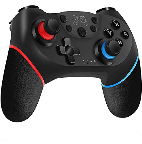 YUES Controller Wireless per Nintendo Switch PRO/Lite, Gamepad con Doppio Ammortizzatore/Motore di Vibrazione/Motore a 6 Assi Giroscopio/Turbo Regolabile/Joystick a Distanza, Nero