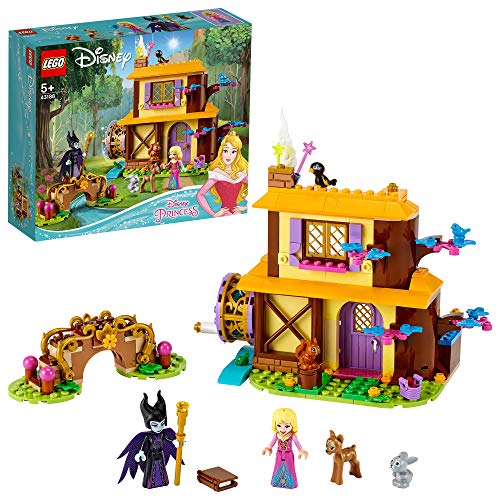 LEGO Disney Princess La Casetta nel Bosco di Aurora, Set di Costruzioni per Bambine della Bella Addormentata con Minifigure di Malefica e Animali, 43188