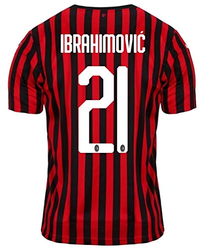 Puma AC Milan, Maglia Home Replica 2019/2020 Ibrahimović, Tango Red/Puma Black, Uomo, L