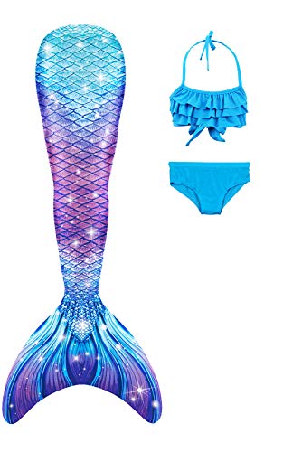 shepretty Coda di Sirena con Bikini per Bambina,G5+WJF46wupu,110