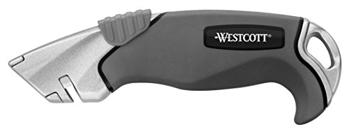 Westcott E-84023 00 Cutter Alluminium Alloy, corpo in plastica, impugnatura Softgrip, larghezza lame 18 mm, grigio/nero