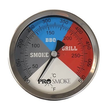 Pro Smoke, termometro per barbecue, griglia e fumo, largo 10 cm