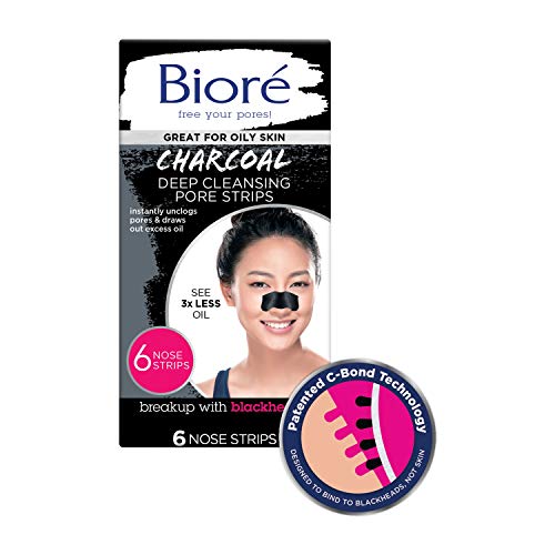 Biore Deep Cleansing Pore Strips, Charcoal, 6 Count by Biore