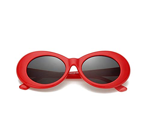 FOURCHEN Occhiali da sole per bambini, occhiali da sole per ragazzi/ragazze Clout Goggles Oval Mod Retro Vintage Occhiali da sole Round Lens nero
