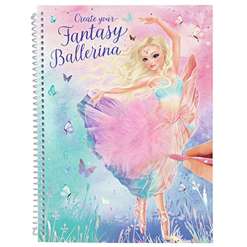 Depesche 11051 - Libro da colorare, Modello Balletto, Create Your Fantasy Ballerina, ca. 20 x 26 x 2 cm
