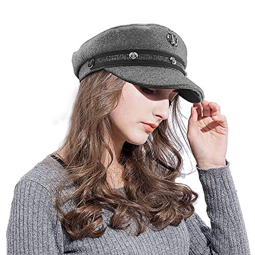 SIYWINA Cappello da Donna Newsboy cap Berretto Piatto con Visiera Cappello da Baker per Signore