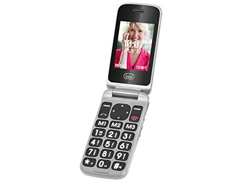 Trevi FLEX PLUS 55 Telefono Cellulare per Anziani a Conchiglia con grandi tasti, grande display LCD 2.4