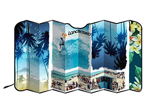 Longboard 078082 Beach - Parasole per Parabrezza, in Alluminio Isolante, XL