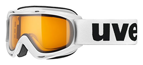Uvex Slider LGL, Maschera da Sci Unisex Bambino, White/lasergold Lite-Clear, Taglia Unica
