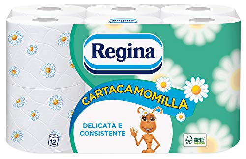 Carta Igienica Regina Cartacamomilla - Confezione da 12 Rotoli