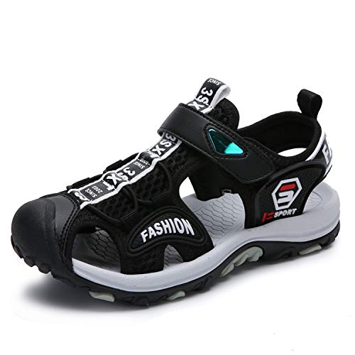 SAGUARO Sandali Estivi Bambini Outdoor Ragazzi Sandali da Spiaggia Sport Sandali Scarpe da Trekking Nero Gr.36