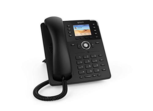 SNOM Global Desk Telephone D735 (High-Resolution 2.7” Graphical TFT Display, 32 Self-Labeling Function Keys (8 Physical)) Black