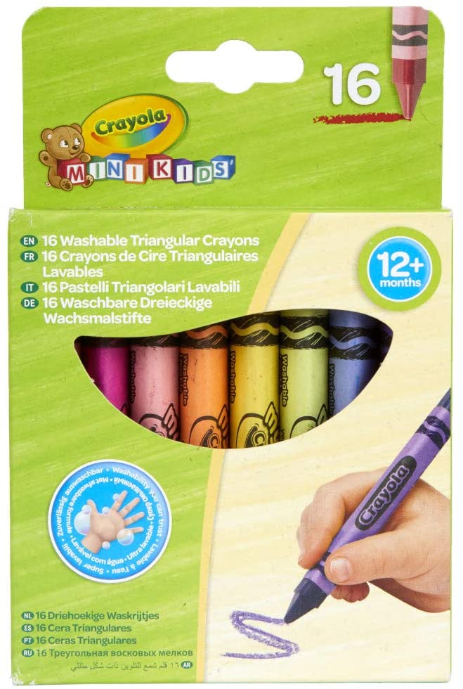 Crayola - Mini Kids 16 Pastelli triangolari Lavabili 52-016T