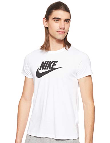 Nike W Nsw Tee Essntl Icon Futura, T-Shirt Donna, Bianco (White/Black), M