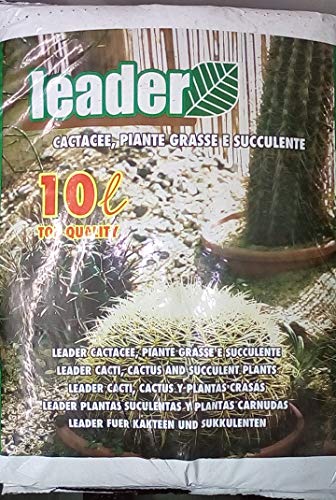 Leader Terriccio Cactacee, Piante grasse e succulente 10Ltr, Verde