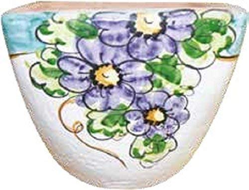 VASO (SET DI 2 PEZZI) IN CERAMICA ARTISTICA MADE IN ITALY DIPINTO A MANO; ALTEZZA CM. 23; LUNGHEZZA CM. 21 X 21.