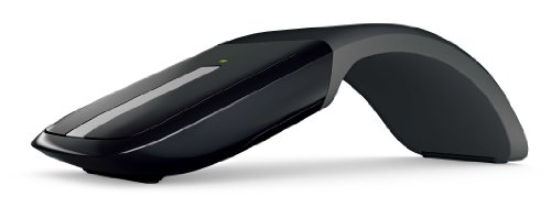 Microsoft Arc Touch Mouse, BlueTrack Technology, Ambidestro, Design Flessibile, Nero