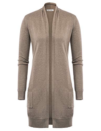 GRACE KARIN Cardigan Lungo da Donna a Maglieria Casual Maniche Lunghe per Primavera Estate M CLAF1003-45