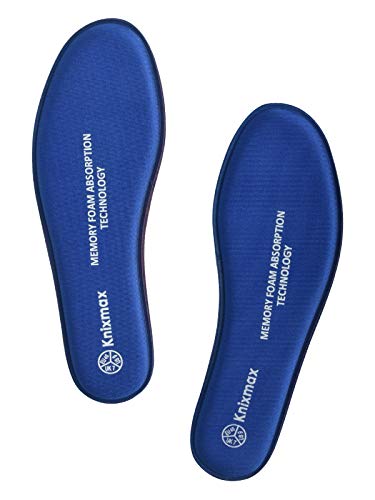 Knixmax Uomo Donna Solette Memory Foam molto morbide Confort Suole Scarpe per Stivali da Lavoro e Passeggio, Sport Solette per Assorbimento Degli Urti e Ammortizzazione per Piedi, blu EU 48