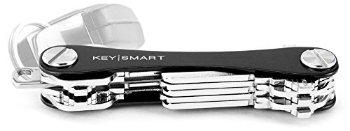 KeySmart - Portachiavi e organizzatore di chiavi compatto (max. 14 chiavi, Nera)