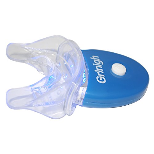 Grinigh Blu luce Sbiancante dei Denti Lampada Sbiancante UV 5 LEDS Con Vassoi della Bocca Utilizzare Per Denti Che Imbiancano Gel E Strisce